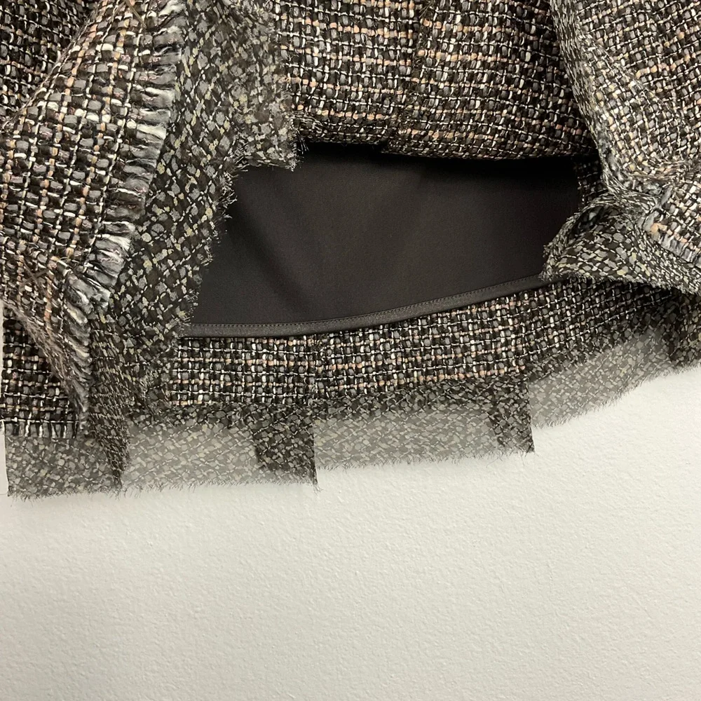 ElieTahari Calista Tweed Box‎ Pleat Skirt
